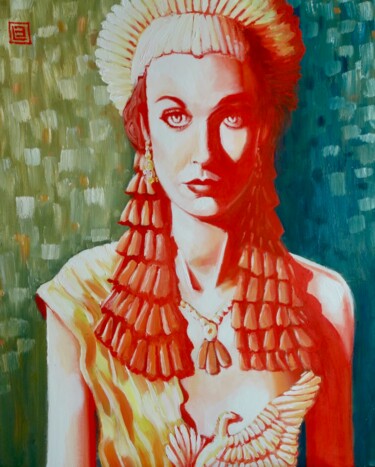 Painting titled "Cleopatre (Vivian L…" by Bruno Lebayle, Original Artwork, Oil