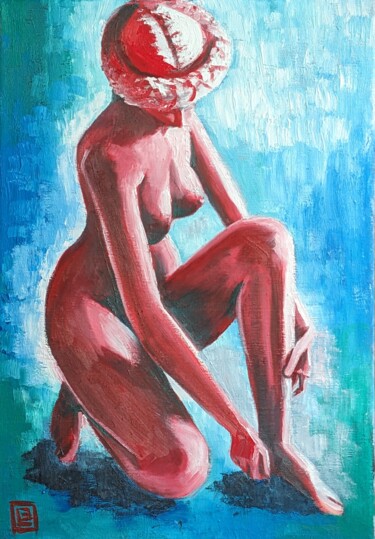 Painting titled "La toilette d'Atala…" by Bruno Lebayle, Original Artwork, Oil