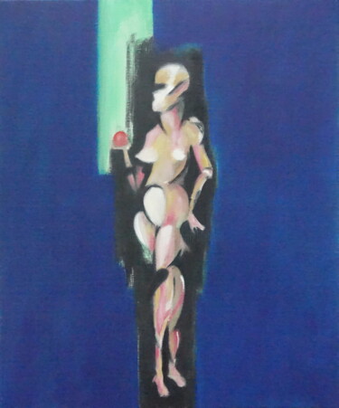 Painting titled "Eve d'après L Crana…" by Bruno Leblais, Original Artwork, Oil