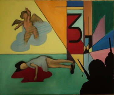 Pintura intitulada "rien à rajouter" por Bruno Leblais, Obras de arte originais, Óleo