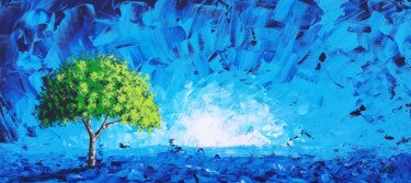 Painting titled "Ce rêve bleu" by Bruno Lemasson, Original Artwork, Acrylic