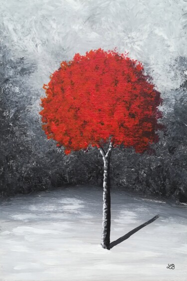 Pintura intitulada "Red" por Bruno Lemasson, Obras de arte originais, Acrílico