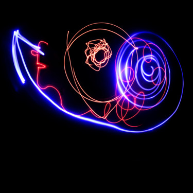 Photographie intitulée "Marche" par Bruno Mesrine, Œuvre d'art originale, Light Painting