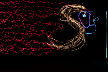 Photographie intitulée "Antigone" par Bruno Mesrine, Œuvre d'art originale, Light Painting