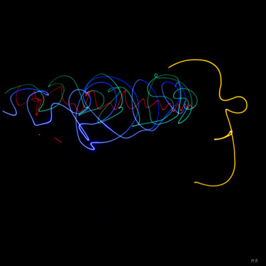 Réflexions, Lumières. Photographie intitulée "Réflexions, Lumière…" par Mesrine, Œuvre d'art originale, Light Painting Monté sur Aluminium