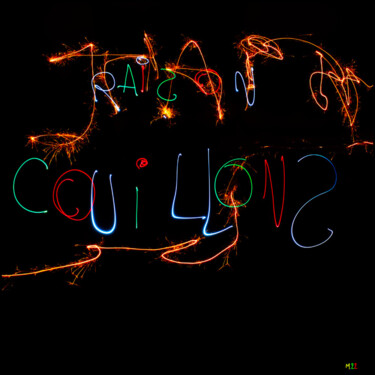 Fotografia intitulada "Raison" por Bruno Mesrine, Obras de arte originais, Light Painting