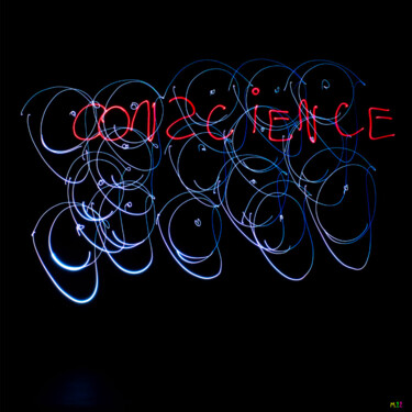 Photography titled "Conscience Oeil" by Bruno Mesrine, Original Artwork, Light Painting