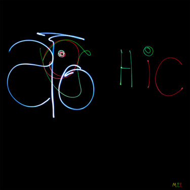 Photographie intitulée "Sto  Hic" par Bruno Mesrine, Œuvre d'art originale, Light Painting