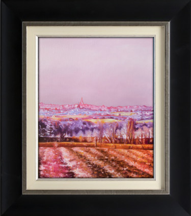 Painting titled "Campagne de France…" by Bruno Mondot, Original Artwork, Oil