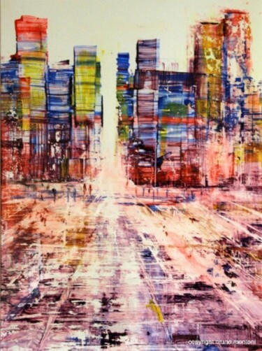 绘画 标题为“City” 由Bruno Montoni, 原创艺术品