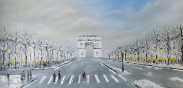 Peinture intitulée "Arc de Triomphe en…" par Bruno Nuevo, Œuvre d'art originale, Huile