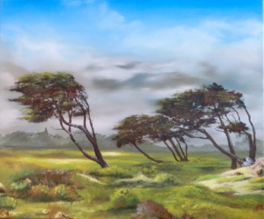 Painting titled "Monterey CA USA" by Bruno Nuevo, Original Artwork, Oil