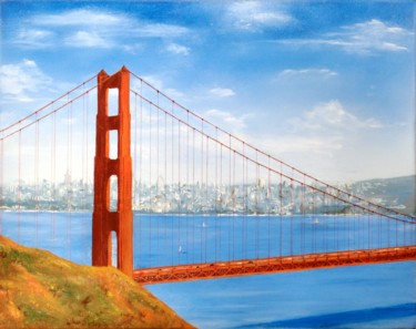 Peinture intitulée "Golden Gate Bridge…" par Bruno Nuevo, Œuvre d'art originale, Huile