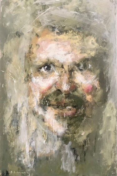 Painting titled "Tableau Portrait Co…" by Bruno Raharinosy, Original Artwork, Acrylic