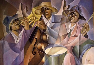 Peinture intitulée "Jazz band" par Bruno Sciaraffia, Œuvre d'art originale