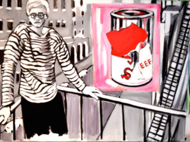 Картина под названием "Andy Warhol and his…" - Bruno Tupinier, Подлинное произведение искусства, Акрил