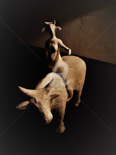 Sculpture intitulée "Retour sur notre hi…" par Bruno Antony-Thouret (bruno antony), Œuvre d'art originale, Pâte polymère