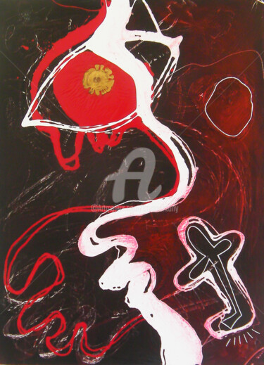 Malerei mit dem Titel "defiguration-3.jpg" von Bruno Antony-Thouret (bruno antony), Original-Kunstwerk, Acryl