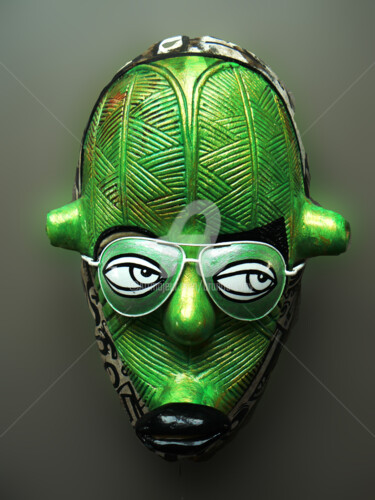 Sculpture intitulée "Je suis vert" par Bruno Antony-Thouret (bruno antony), Œuvre d'art originale, Bois