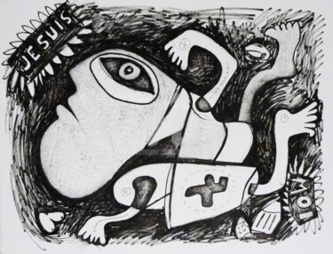 Drawing titled "je suis moi" by Bruno Antony-Thouret (bruno antony), Original Artwork, Marker