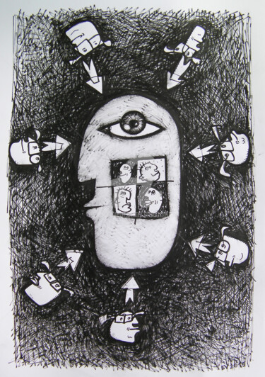 Drawing titled "Nos visions culture…" by Bruno Antony-Thouret (bruno antony), Original Artwork, Marker