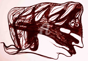 Drawing titled "Comme un poisson da…" by Bruno Antony-Thouret (bruno antony), Original Artwork, Digital Photography