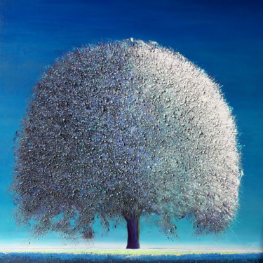 Painting titled "In blu" by Bruno Caputo, Original Artwork, Oil