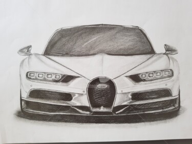 Desenho intitulada "Bugatti Chiron 1500…" por Bruno Cardoso, Obras de arte originais, Grafite