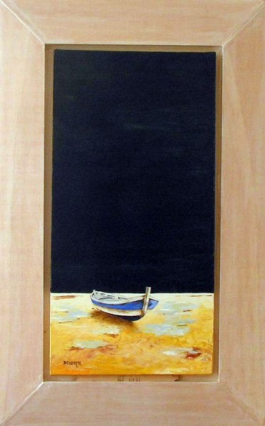 Peinture intitulée "Barque bleue" par Bruno Delorme, Œuvre d'art originale