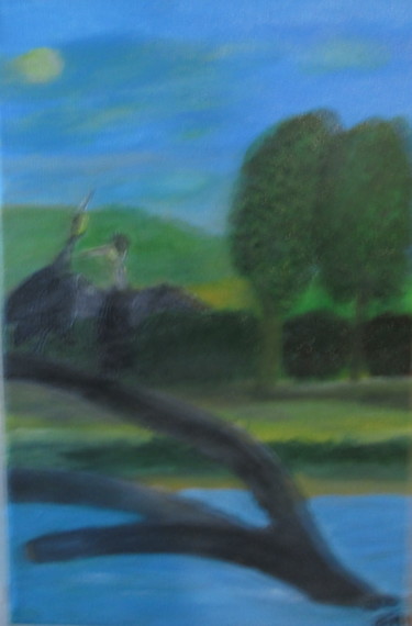 Painting titled "couple de cormorans" by Bruno Grégory (BG), Original Artwork, Acrylic