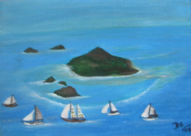 "Atoll-Ile du Pacifi…" başlıklı Tablo Bruno Grégory (BG) tarafından, Orijinal sanat, Akrilik
