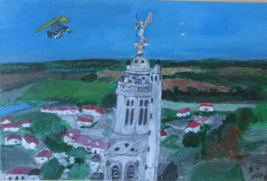 Painting titled "St Michel Mont merc…" by Bruno Grégory (BG), Original Artwork, Acrylic