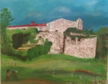 Pintura intitulada "Un chateau a Vendre…" por Bruno Grégory (BG), Obras de arte originais, Acrílico