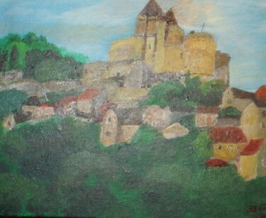 Painting titled "Castelnaud" by Bruno Grégory (BG), Original Artwork, Acrylic