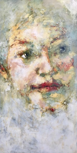 Peinture intitulée "Portrait Femme Pein…" par Bruno Raharinosy, Œuvre d'art originale, Acrylique