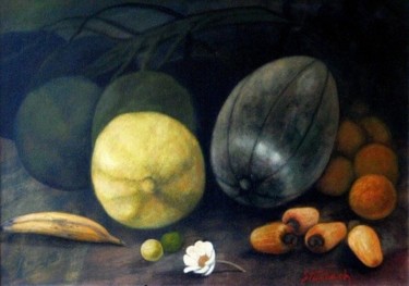Painting titled ""As Frutas de Domin…" by Bruno Steinbach, Original Artwork, Other