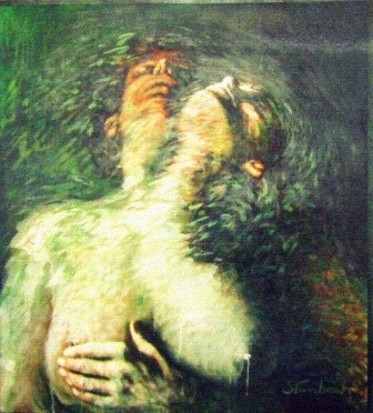 Painting titled ""Nômades Amantes do…" by Bruno Steinbach, Original Artwork, Oil