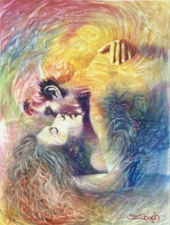 Pintura intitulada "“Nômades Amantes do…" por Bruno Steinbach, Obras de arte originais, Óleo