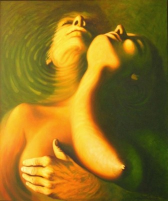 Pintura intitulada ""Crepúsculo em Arei…" por Bruno Steinbach, Obras de arte originais, Óleo