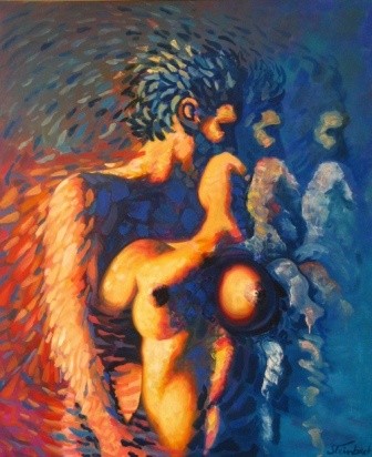 Pintura intitulada ""Sem Título" ." por Bruno Steinbach, Obras de arte originais, Óleo