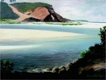 Painting titled ""Barra de Gramame"" by Bruno Steinbach, Original Artwork, Oil