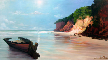 Painting titled ""Ponta do Cabo Bran…" by Bruno Steinbach, Original Artwork, Oil