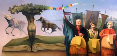 Painting titled ""Sagarana na Pedra…" by Bruno Steinbach, Original Artwork