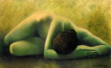 Pintura intitulada ""Mulher deitada, op…" por Bruno Steinbach, Obras de arte originais