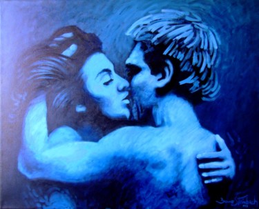 Painting titled ""Beijo, opus II"." by Bruno Steinbach, Original Artwork