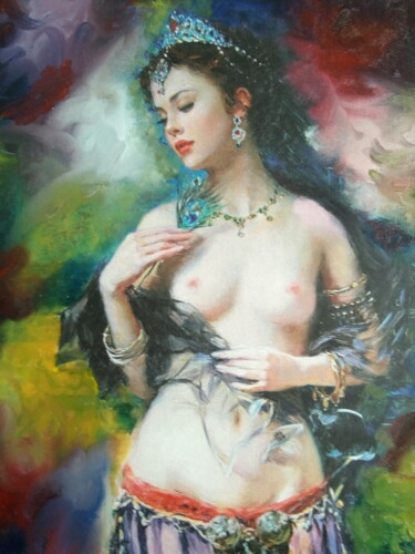 Картина под названием "Helene" - Bruscella Donato, Подлинное произведение искусства, Масло