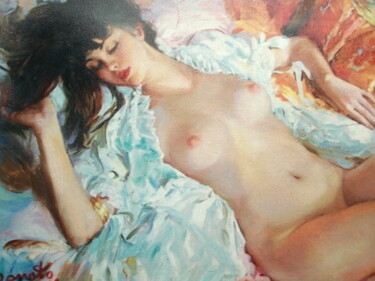 Painting titled "Irina" by Bruscella Donato, Original Artwork, Oil