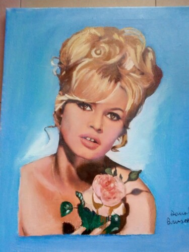 Peinture intitulée "Brigitte Bardot con…" par Bruscella Donato, Œuvre d'art originale, Huile