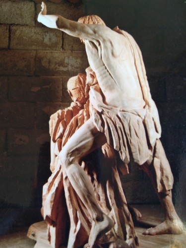 Скульптура под названием "Prisoners of.." - Joshua, Подлинное произведение искусства, Дерево