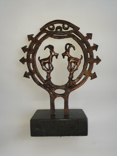 Skulptur mit dem Titel "Dualismum" von Bulent Savkin, Original-Kunstwerk, Bronze